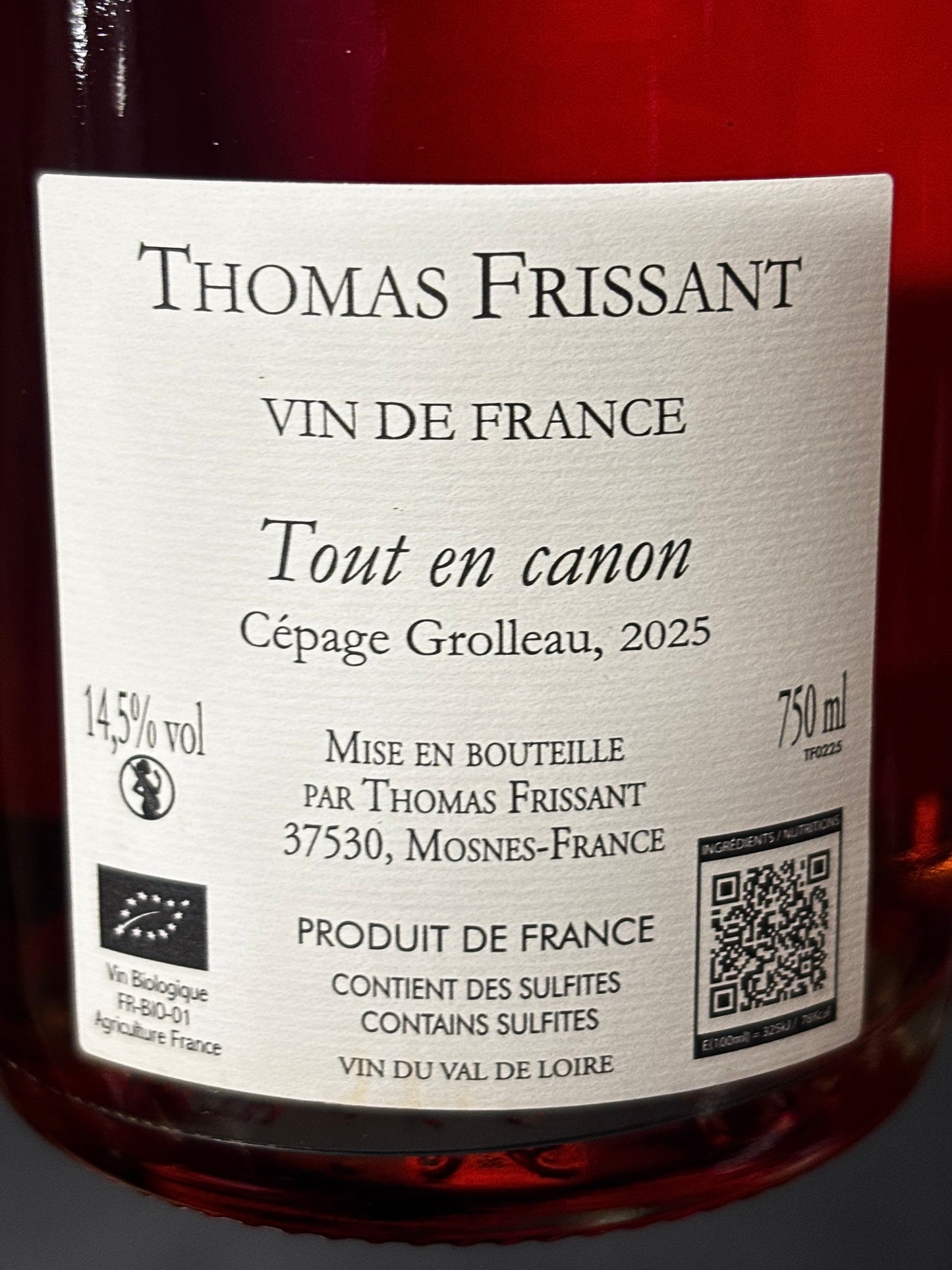 "Tout en Canon" Rosé - VdF 2025