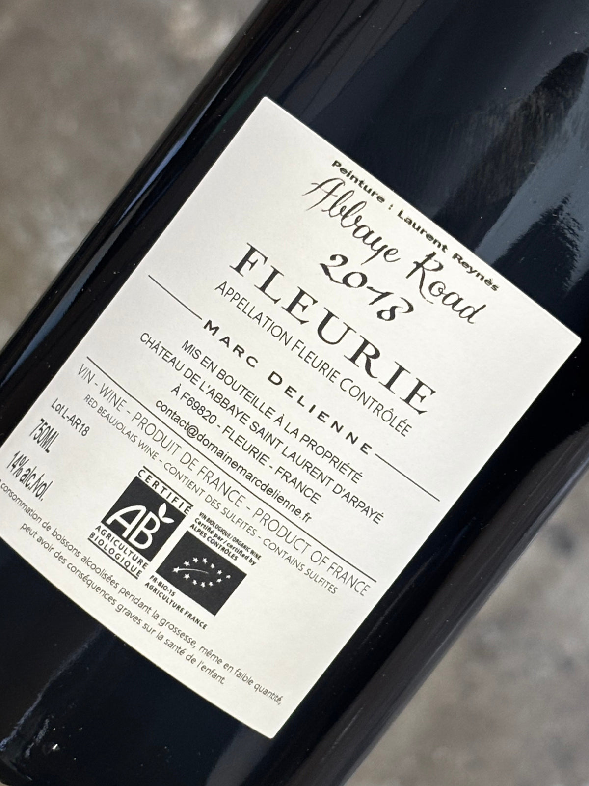 "Abbaye Road" AOC Fleurie 2018