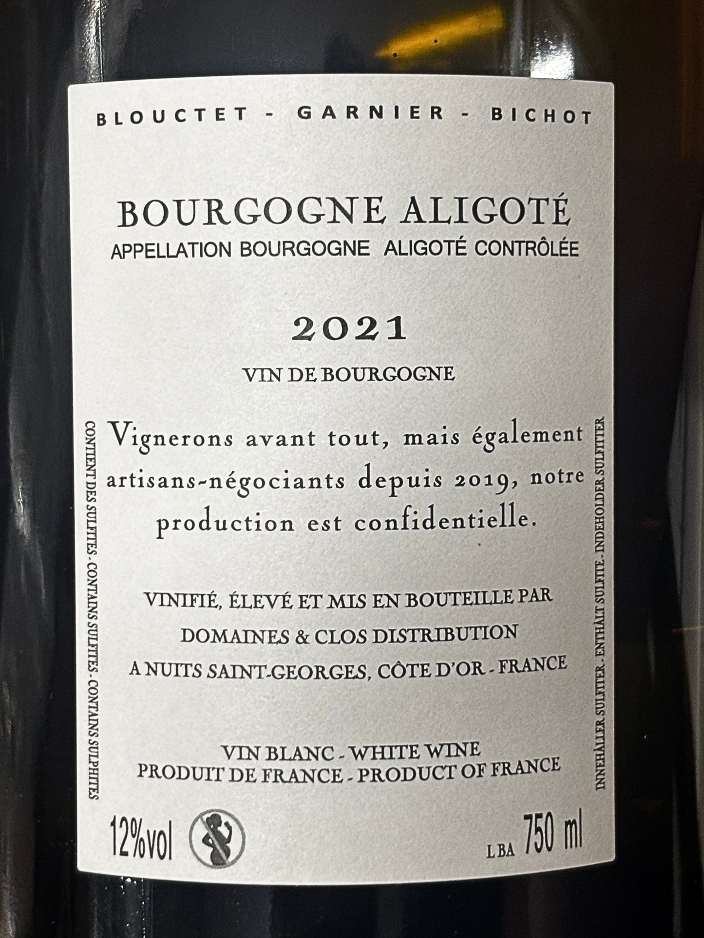 "Bourgogne Aligoté" 2021