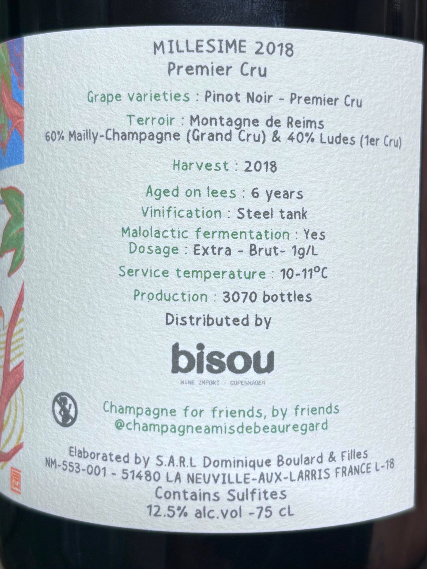 "Millésime 2018" Blanc de Noirs "Premier Cru" - Extra Brut